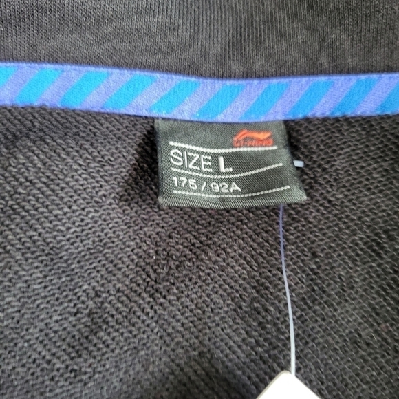 LI-NING Transit Hoodie. Red, Blue & Black. Men's Large. Cotton Blend. - Picture 11 of 15